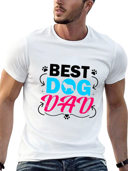 Best Dog Dad T-Shirt - Mens Black Tee