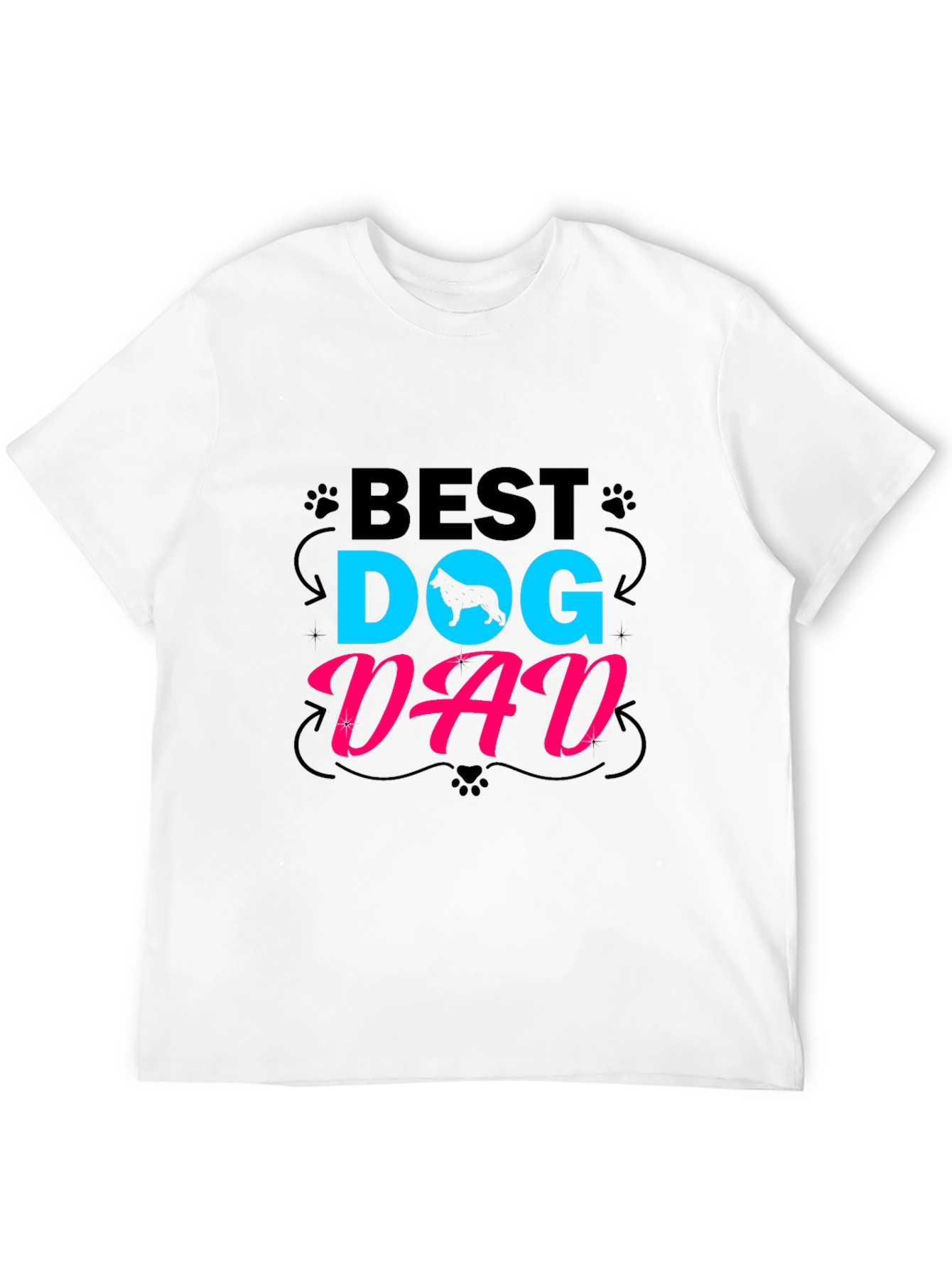 Best Dog Dad T-Shirt - Mens Black Tee