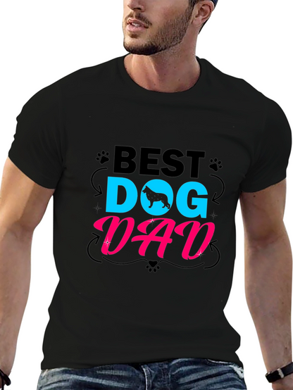Best Dog Dad T-Shirt - Mens Black Tee