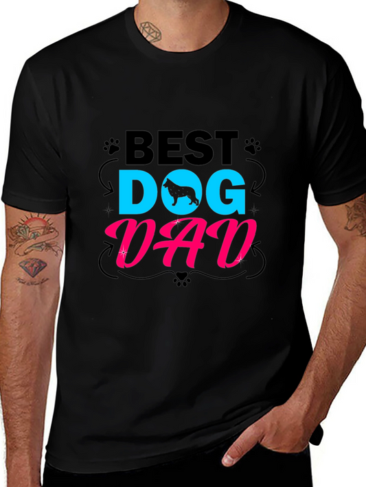 Best Dog Dad T-Shirt - Mens Black Tee