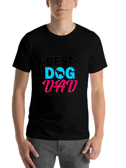Best Dog Dad T-Shirt - Mens Black Tee