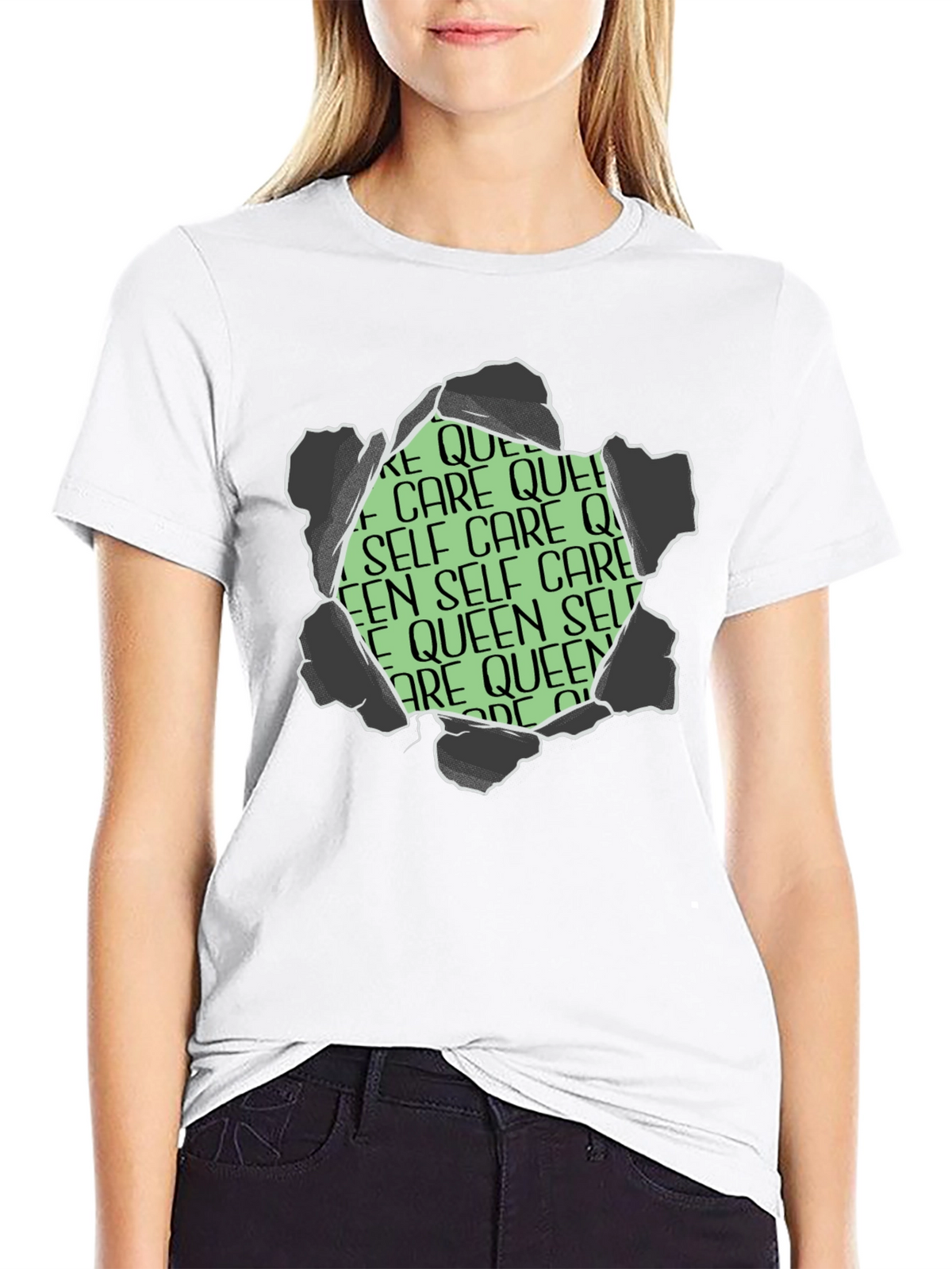 Self Care Queen Graphic T-Shirt - Black