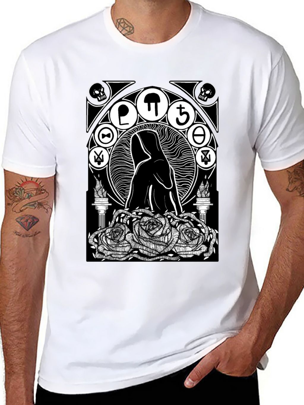 Occult Rose T-Shirt - Gothic Graphic Tee