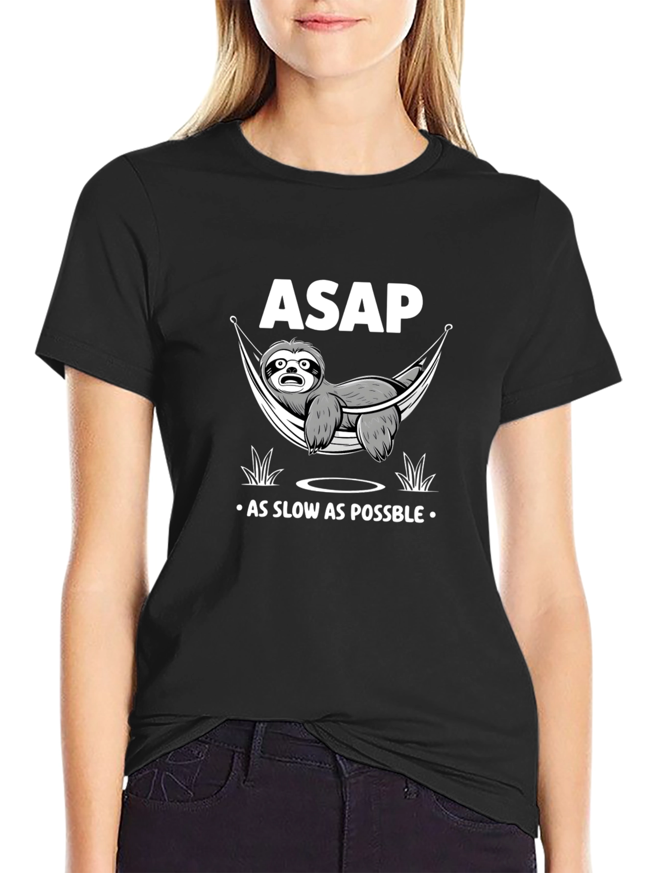 Funny Sloth T-Shirt - ASAP As Slow As Possible Graphic Tee