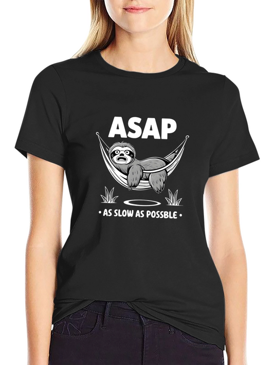 Funny Sloth T-Shirt - ASAP As Slow As Possible Graphic Tee