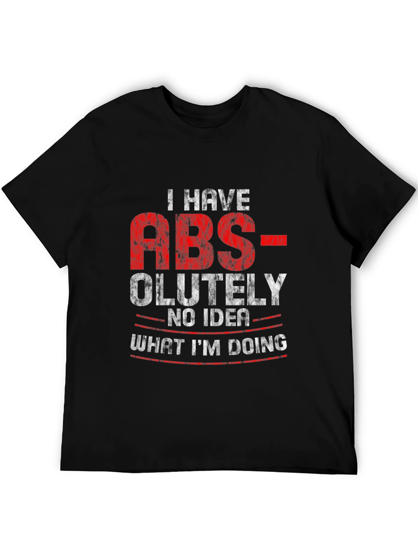 Funny ABS-olutely No Idea Graphic Tee Shirt