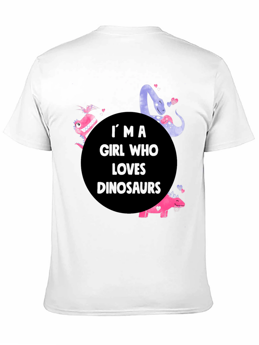 Girl Dinosaur Lover T-Shirt - Cute Graphic Tee