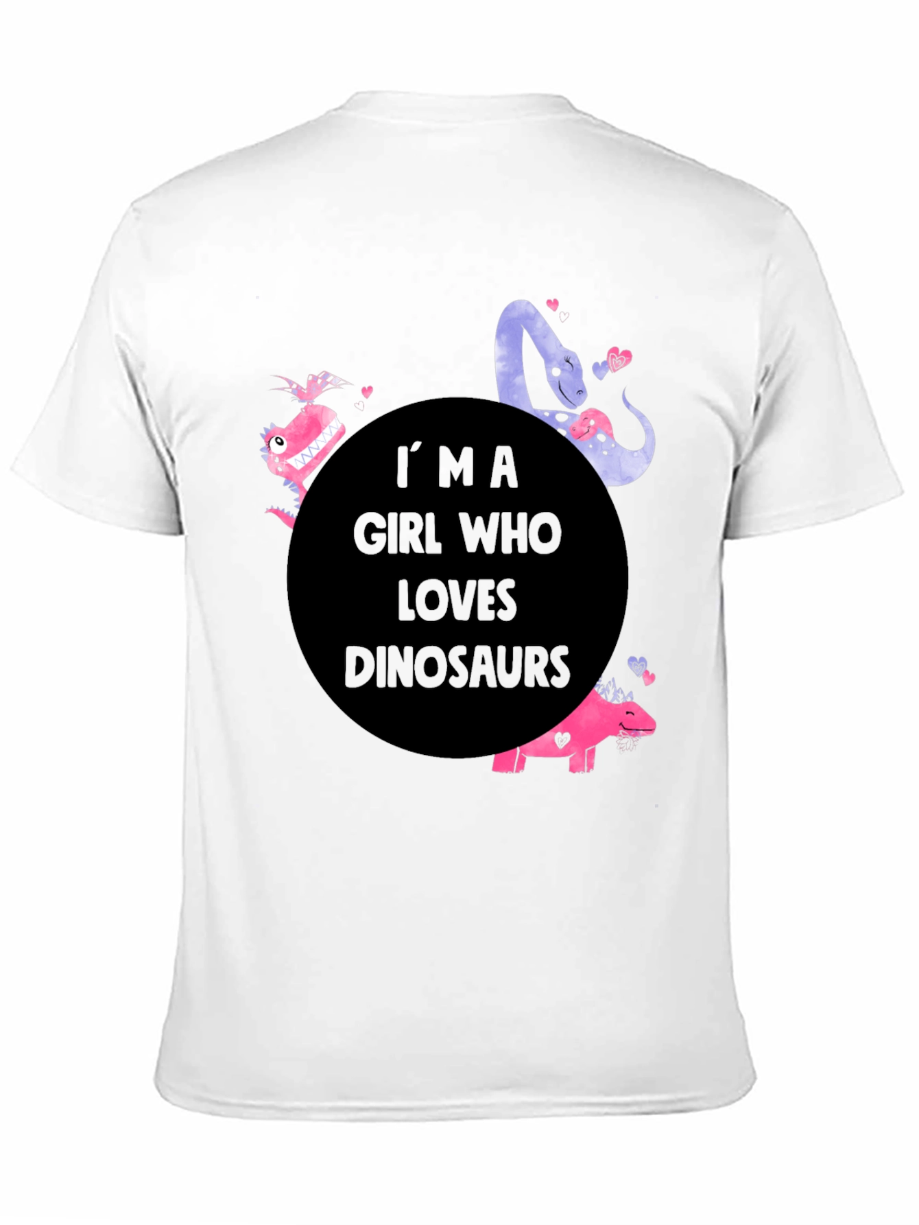 Girl Dinosaur Lover T-Shirt - Cute Graphic Tee