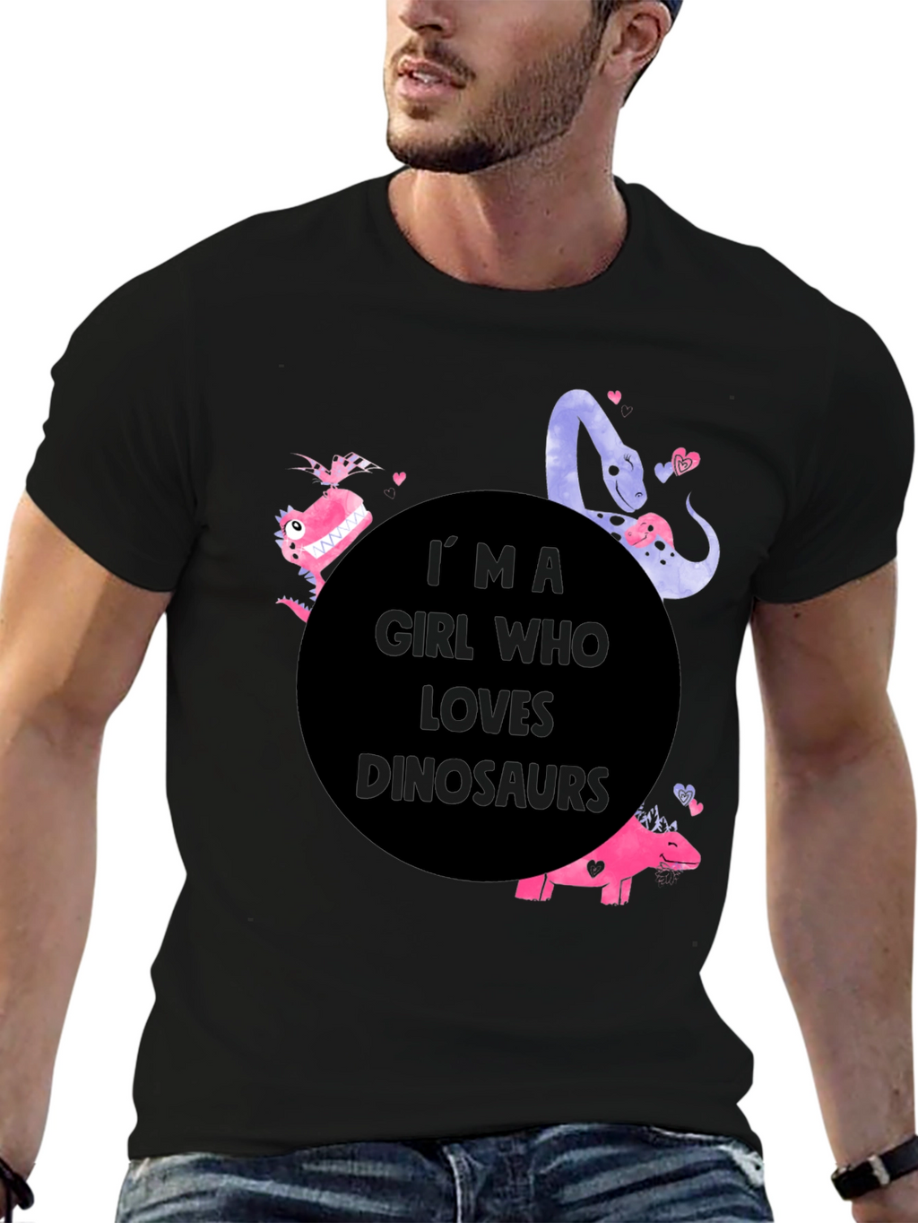 Girl Dinosaur Lover T-Shirt - Cute Graphic Tee