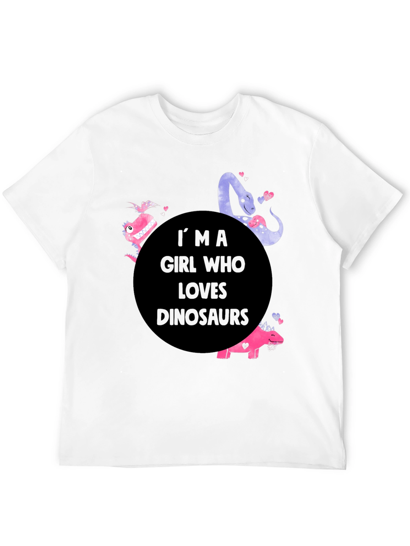Girl Dinosaur Lover T-Shirt - Cute Graphic Tee