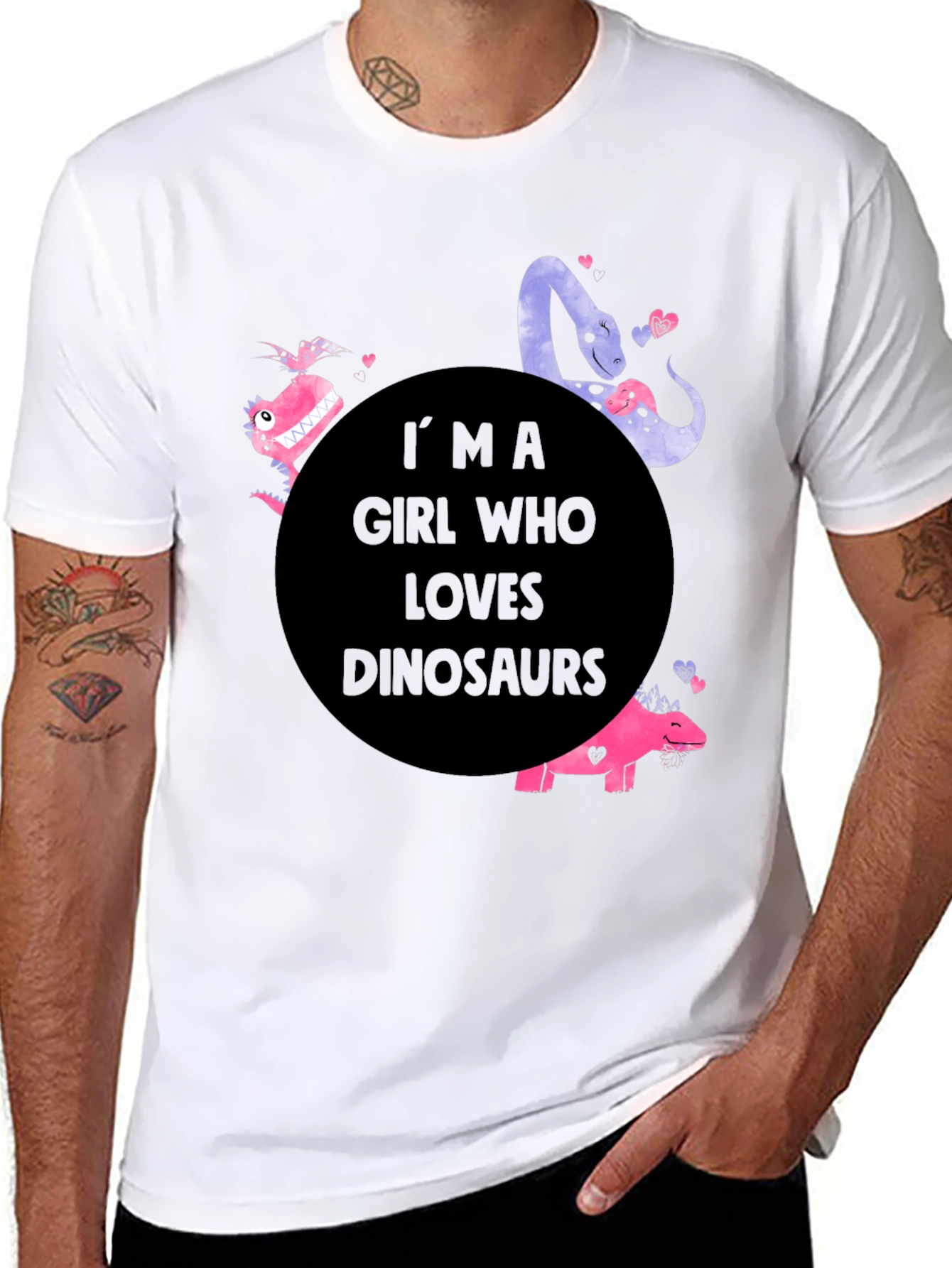 Girl Dinosaur Lover T-Shirt - Cute Graphic Tee