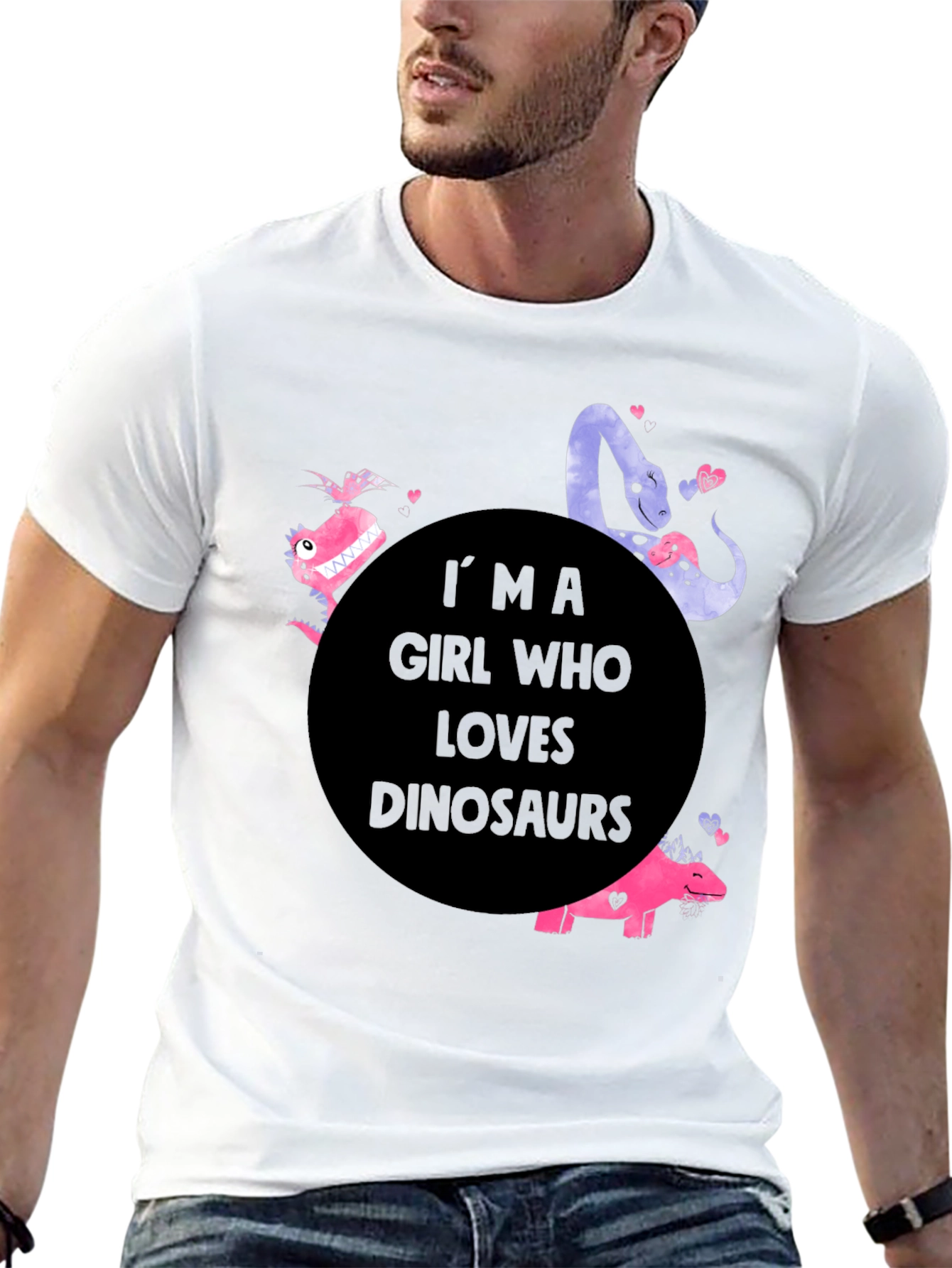 Girl Dinosaur Lover T-Shirt - Cute Graphic Tee