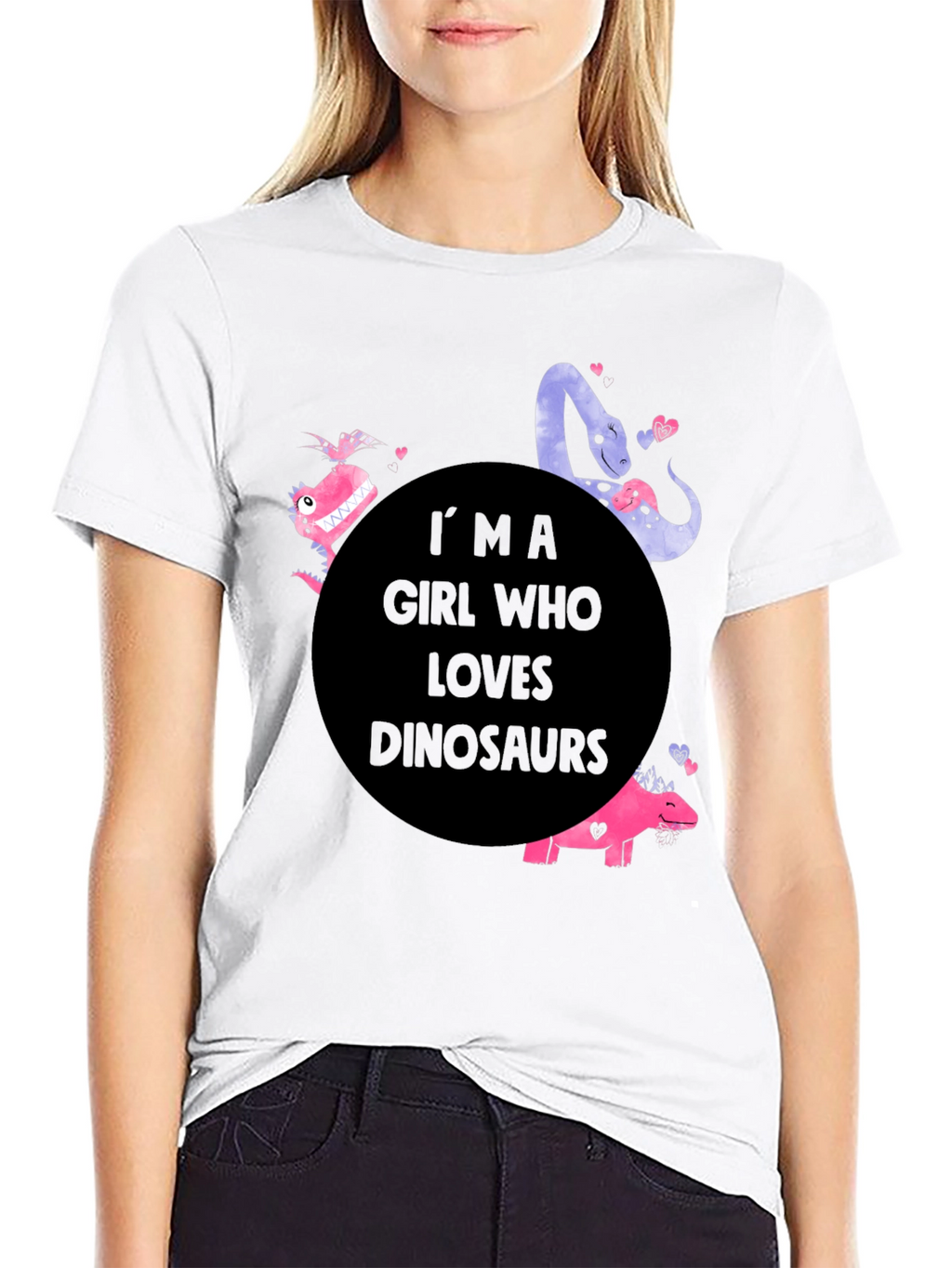Girl Dinosaur Lover T-Shirt - Cute Graphic Tee