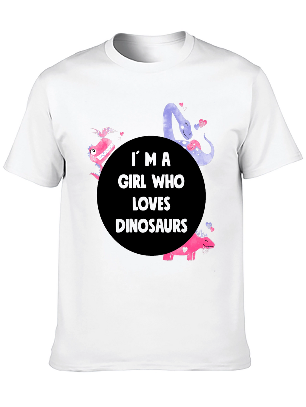 Girl Dinosaur Lover T-Shirt - Cute Graphic Tee