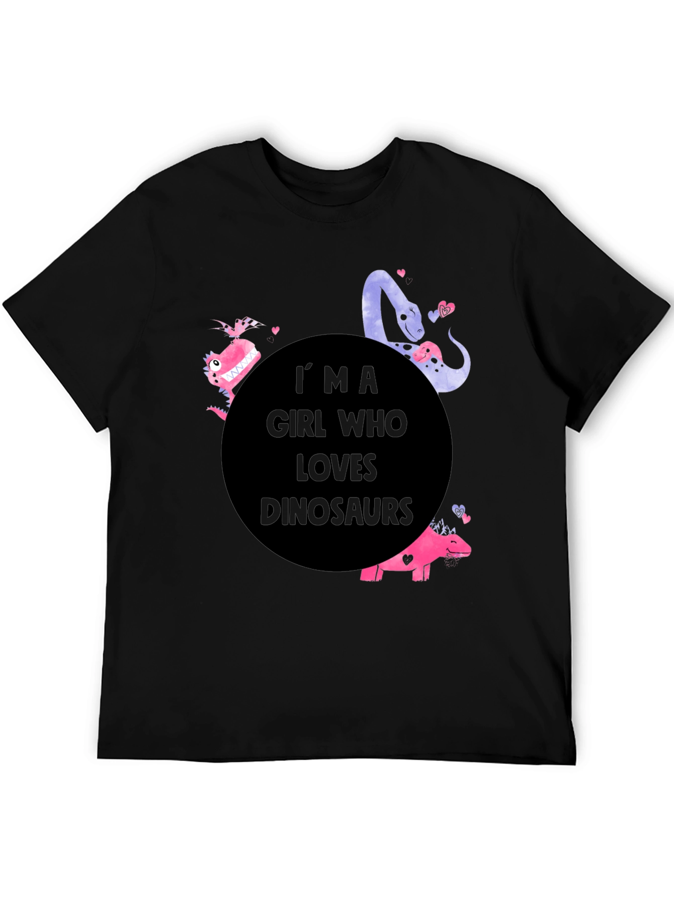 Girl Dinosaur Lover T-Shirt - Cute Graphic Tee
