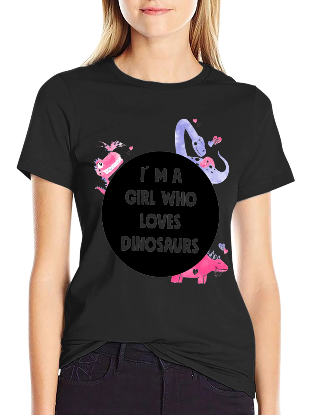 Girl Dinosaur Lover T-Shirt - Cute Graphic Tee