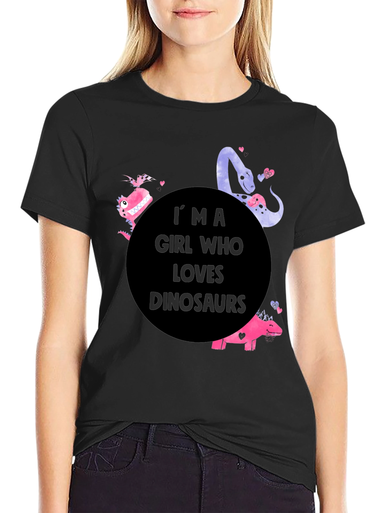 Girl Dinosaur Lover T-Shirt - Cute Graphic Tee