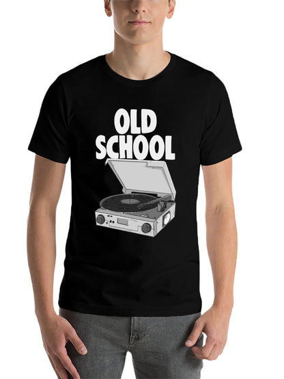 Old School DJ Turntable Graphic T-Shirt