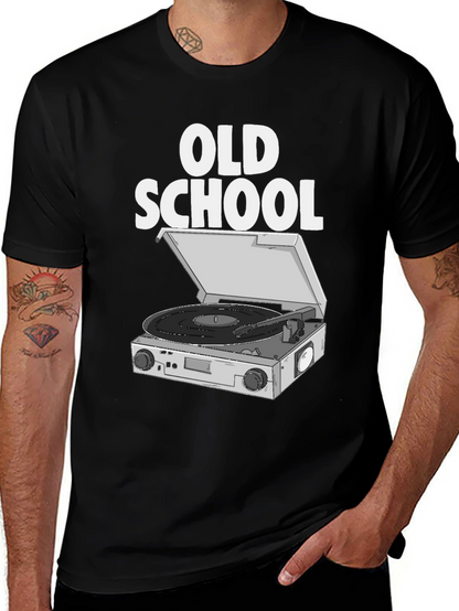 Old School DJ Turntable Graphic T-Shirt