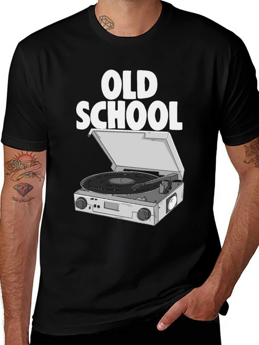 Old School DJ Turntable Graphic T-Shirt