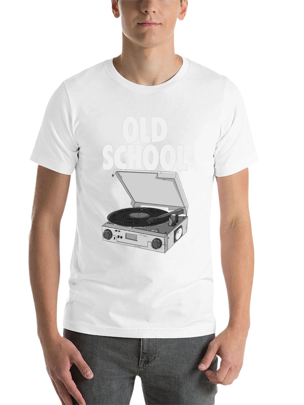 Old School DJ Turntable Graphic T-Shirt