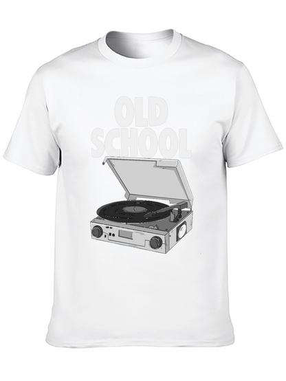 Old School DJ Turntable Graphic T-Shirt
