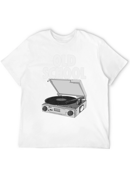 Old School DJ Turntable Graphic T-Shirt