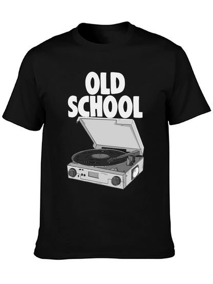 Old School DJ Turntable Graphic T-Shirt