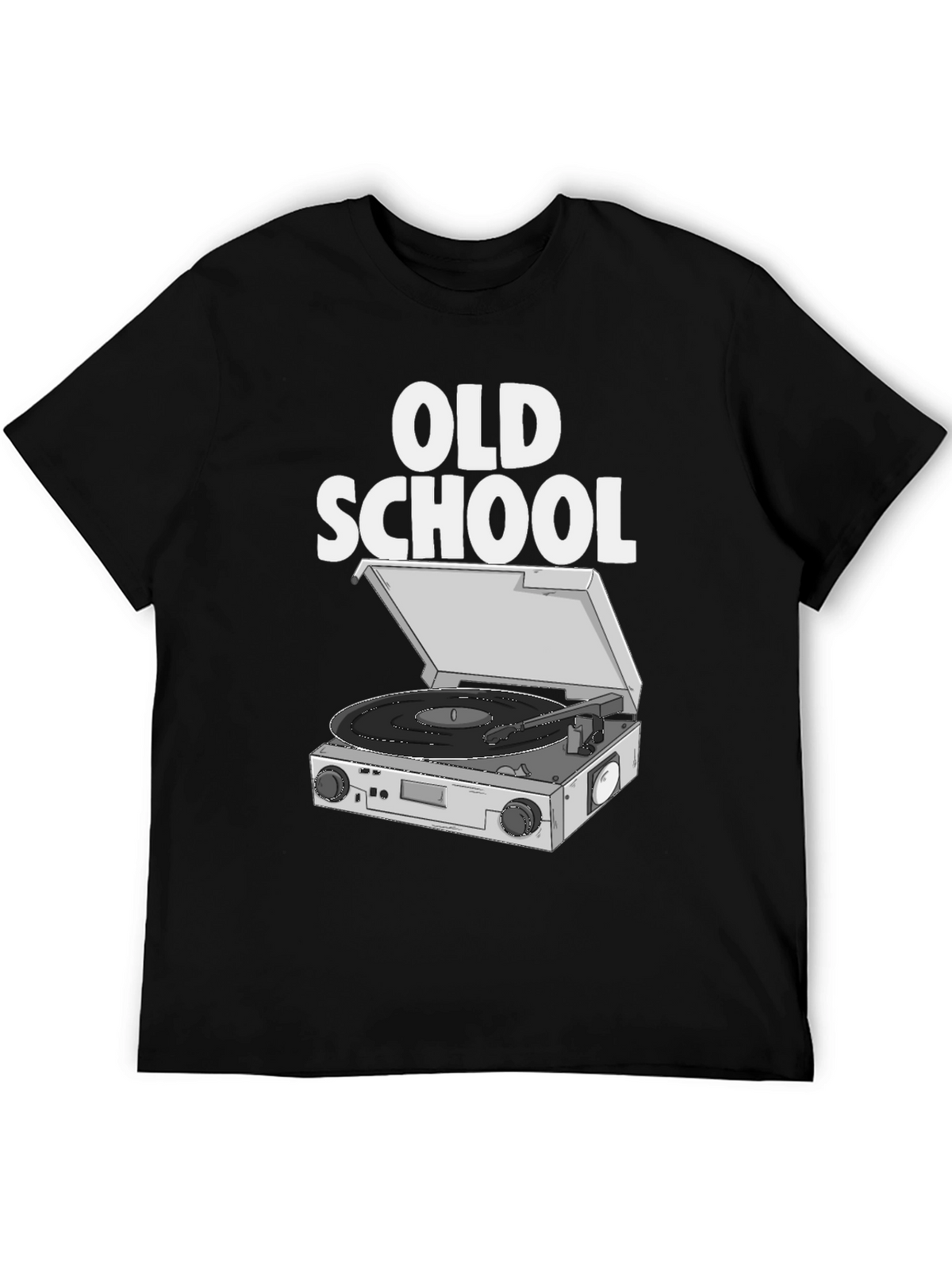 Old School DJ Turntable Graphic T-Shirt