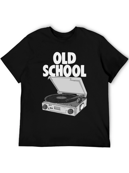 Old School DJ Turntable Graphic T-Shirt