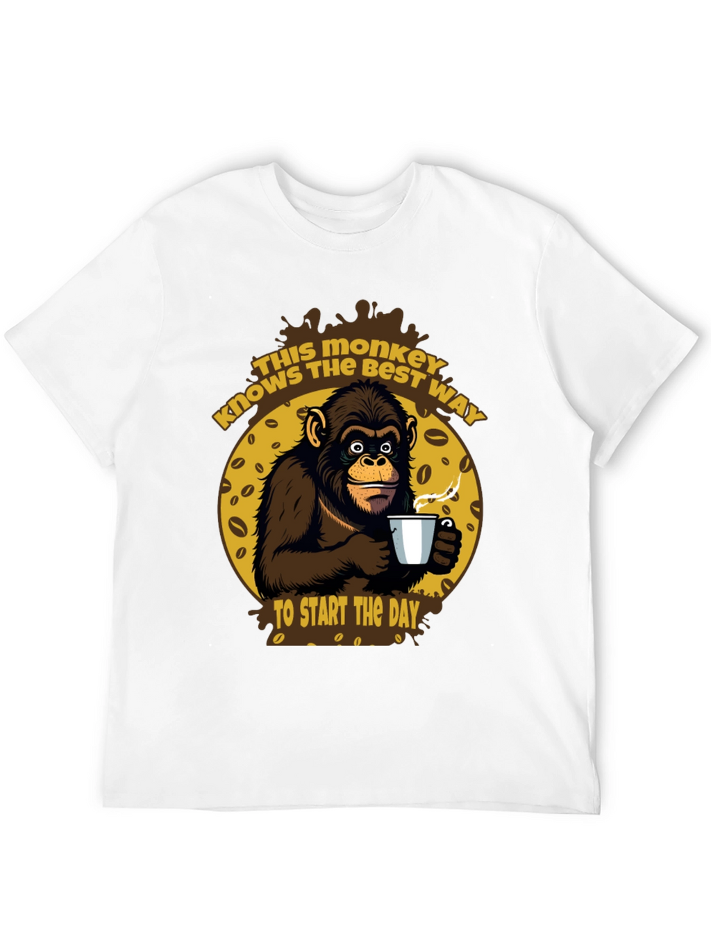 Monkey Coffee T-Shirt - Start Your Day Right!