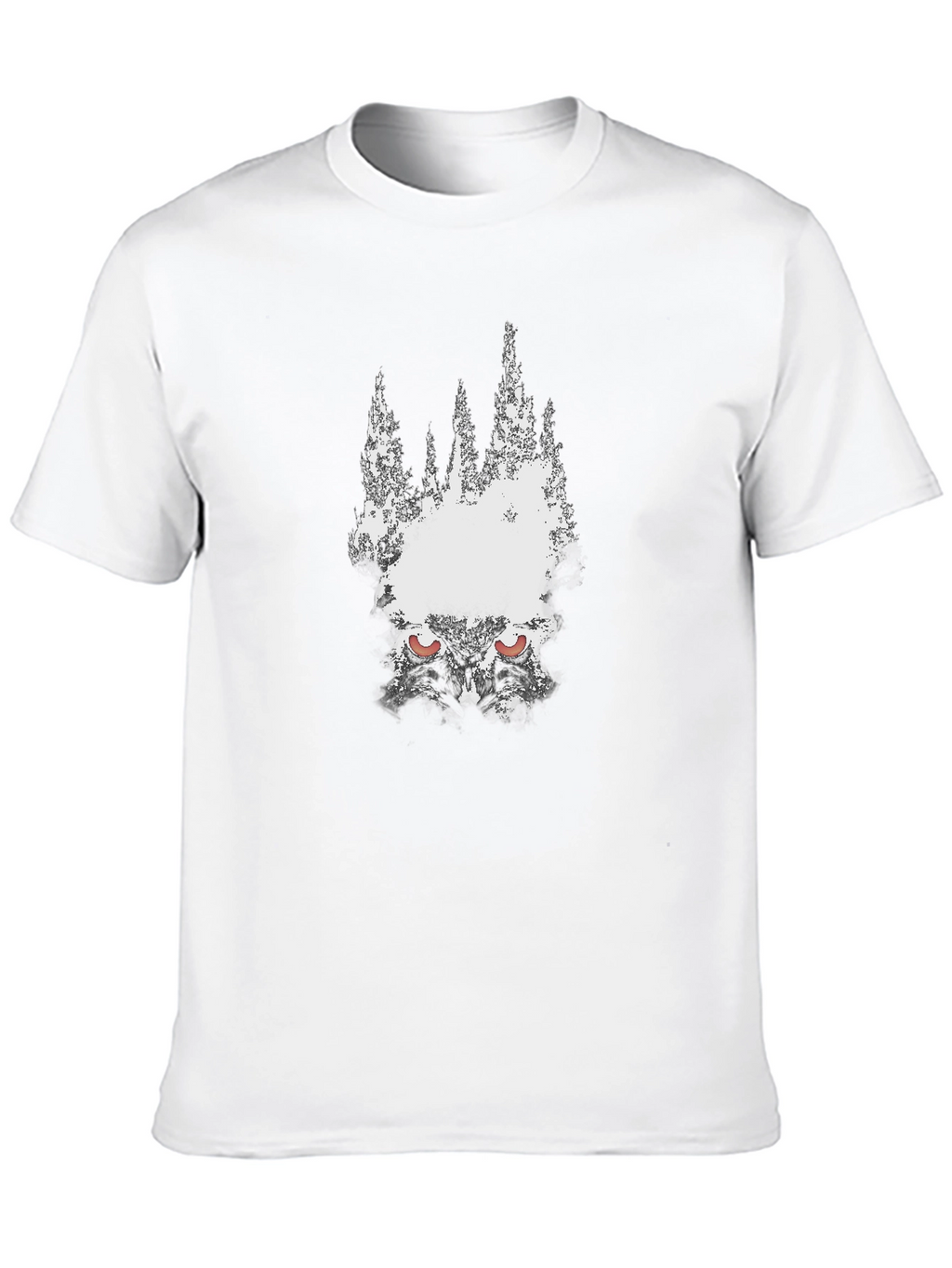 Mens Black Graphic Tee - Wolf Eyes Design