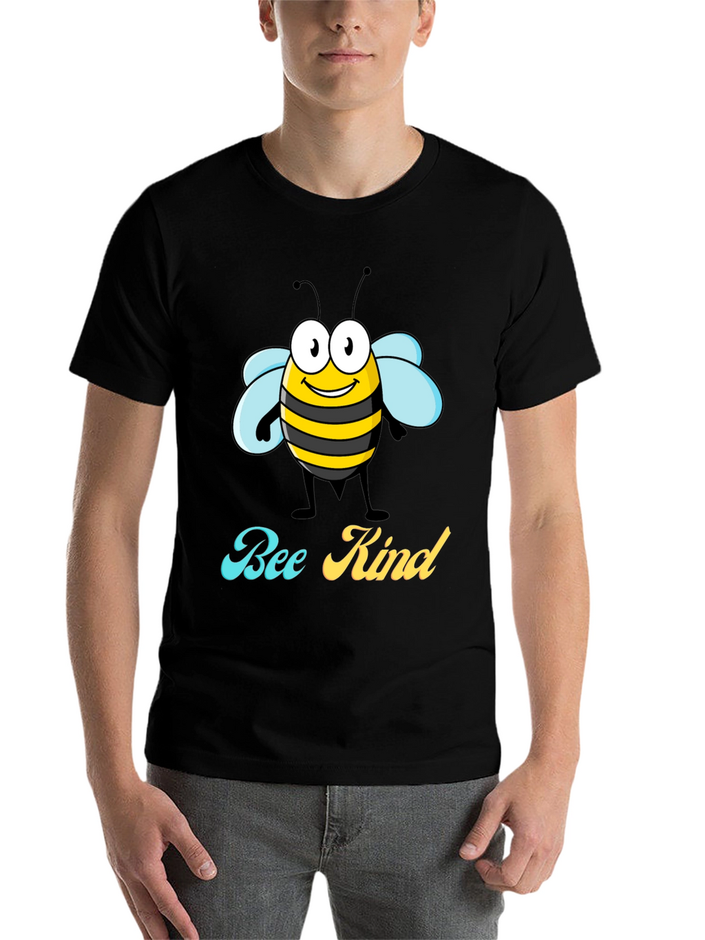 Bee Kind Graphic T-Shirt - Black Crew Neck Tee