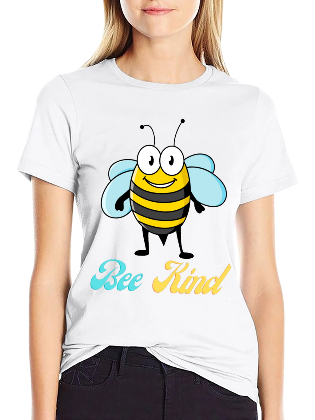 Bee Kind Graphic T-Shirt - Black Crew Neck Tee