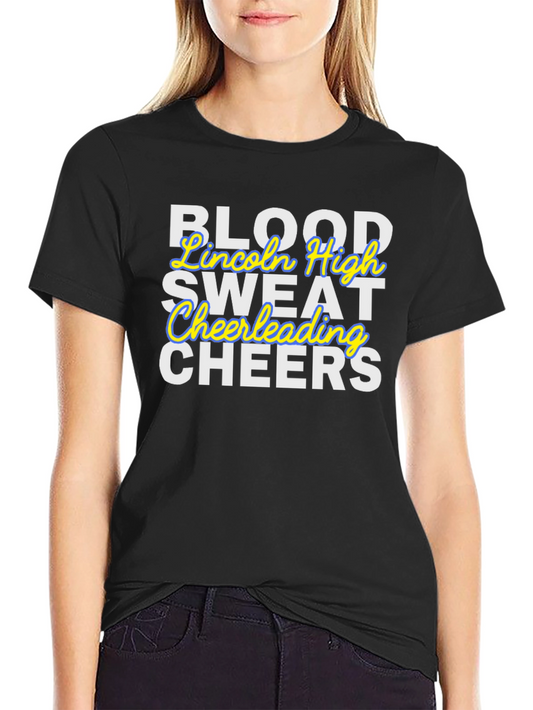 Blood Sweat Cheerleading Black T-Shirt