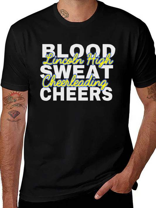 Blood Sweat Cheerleading Black T-Shirt