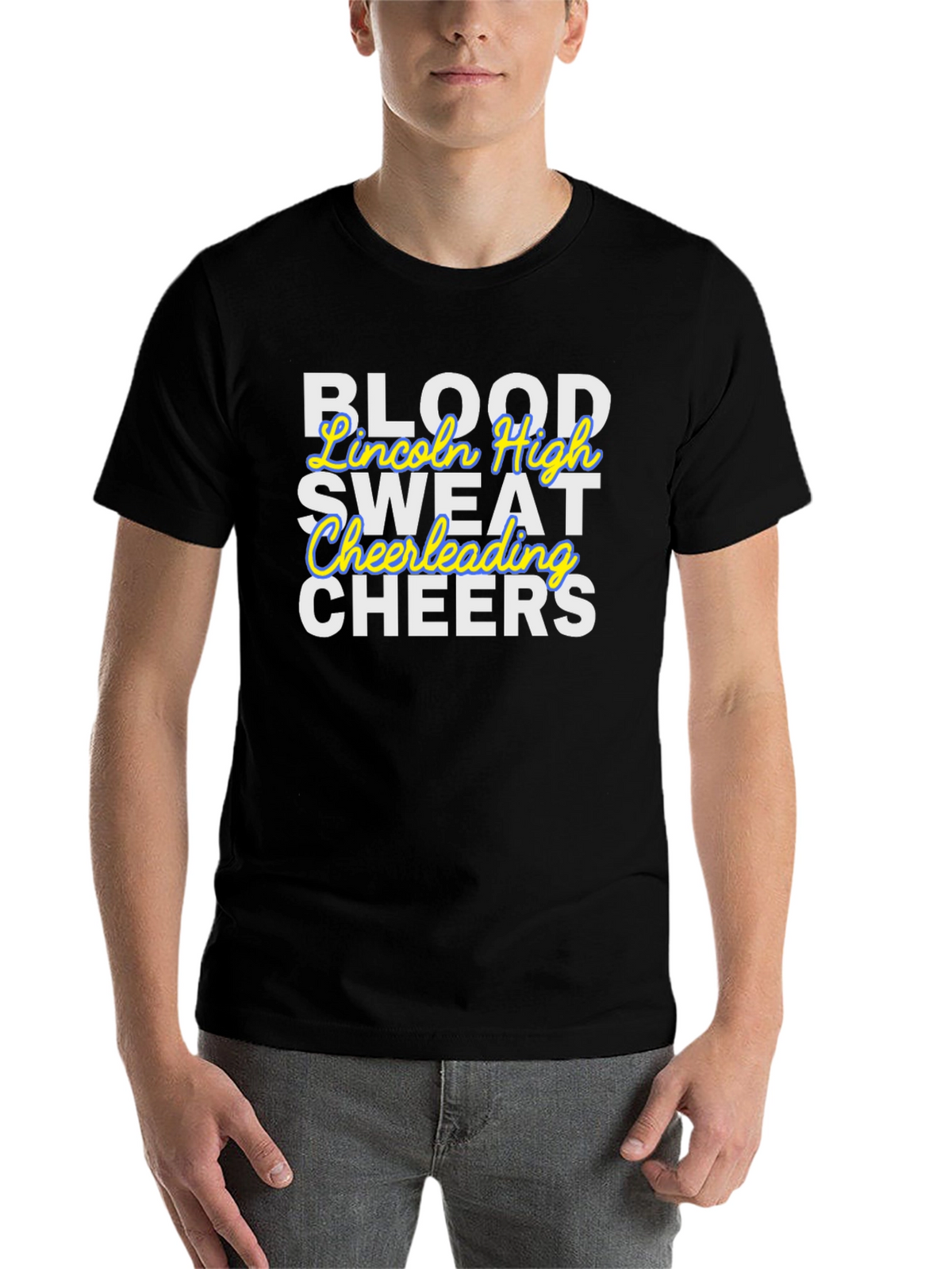 Blood Sweat Cheerleading Black T-Shirt