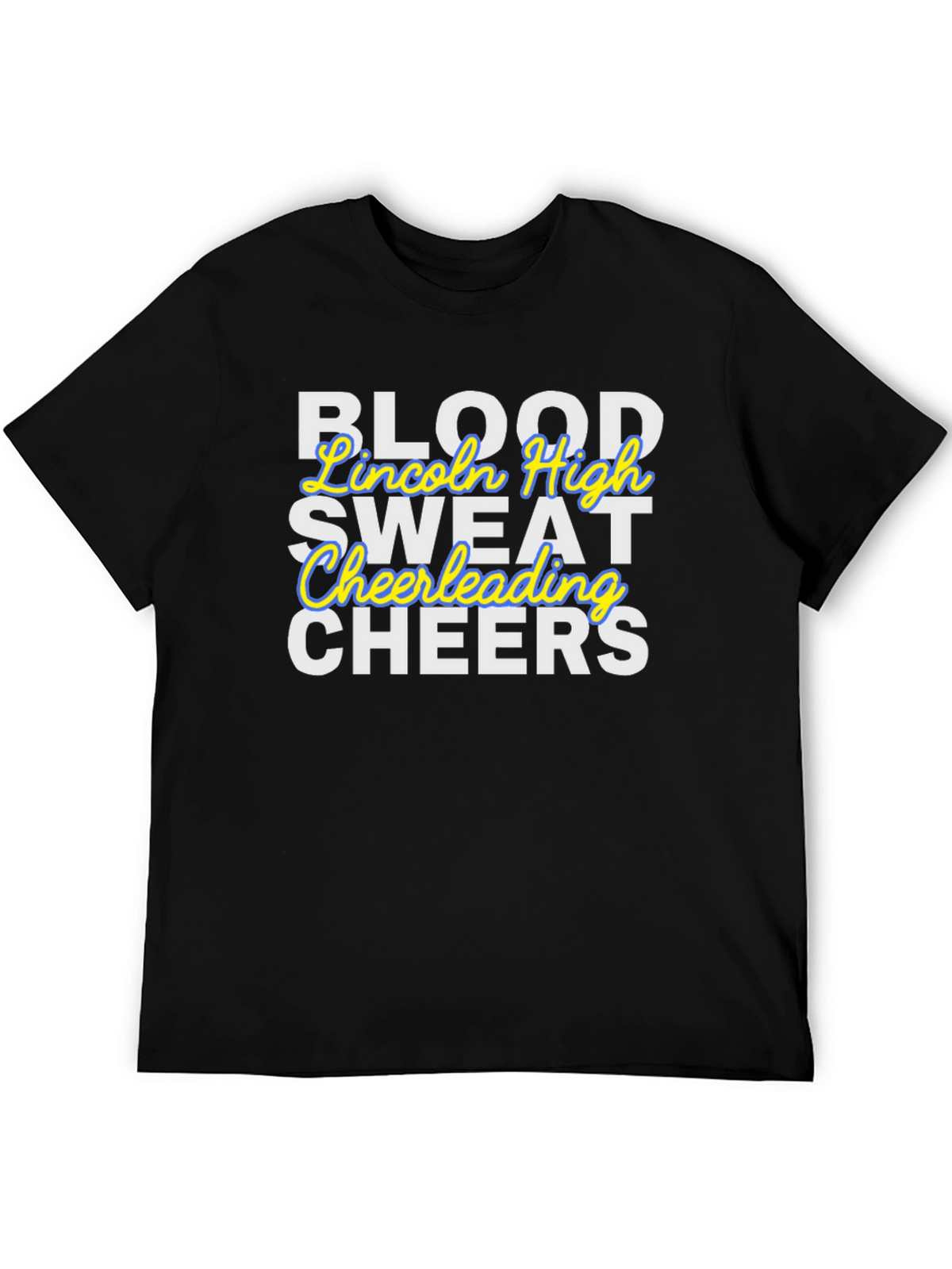 Blood Sweat Cheerleading Black T-Shirt