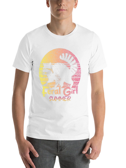 Feral Girl Summer Raccoon Graphic Tee