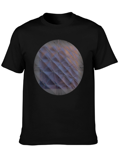 Modern Geometric Pattern Tee - Black Unisex Shirt