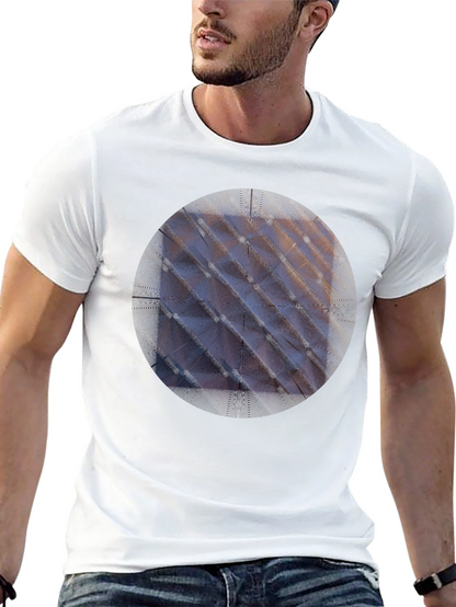 Modern Geometric Pattern Tee - Black Unisex Shirt