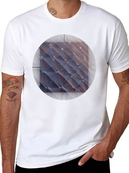 Modern Geometric Pattern Tee - Black Unisex Shirt