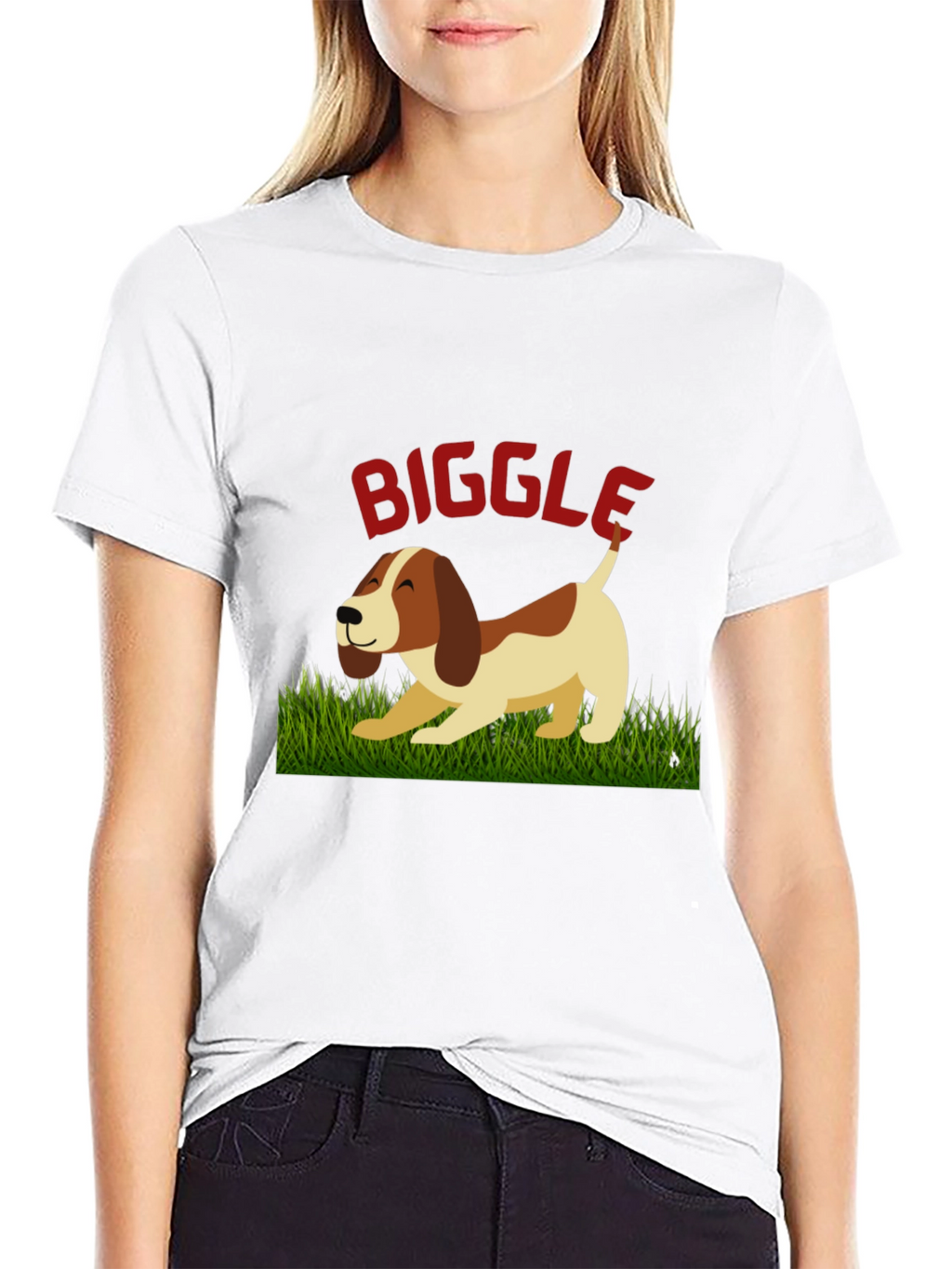 Biggle Dog Graphic Tee - Unisex Black T-Shirt