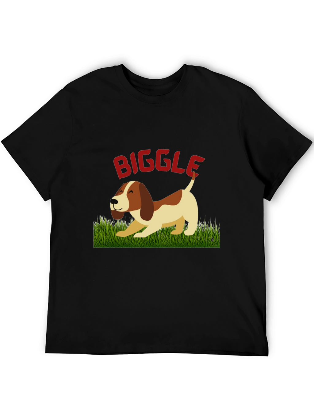 Biggle Dog Graphic Tee - Unisex Black T-Shirt
