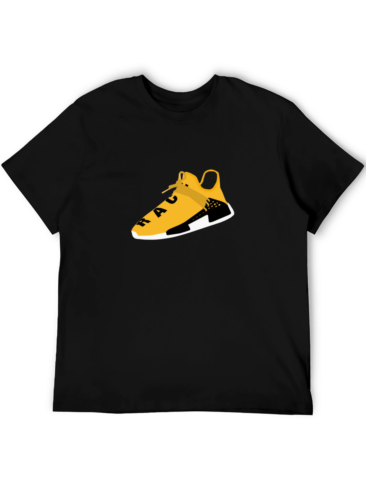Black Tee with Graphic Shoe Design