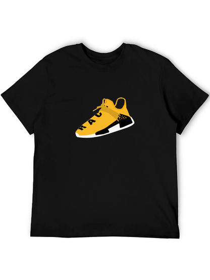 Black Tee with Graphic Shoe Design
