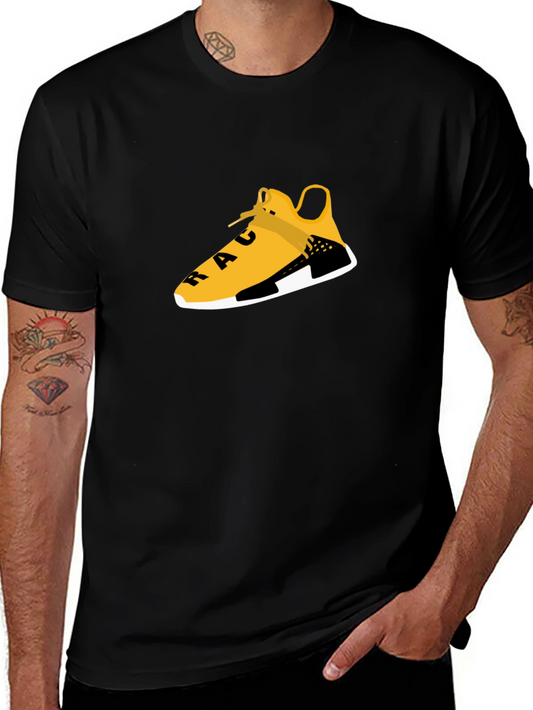Black Tee with Graphic Shoe Design