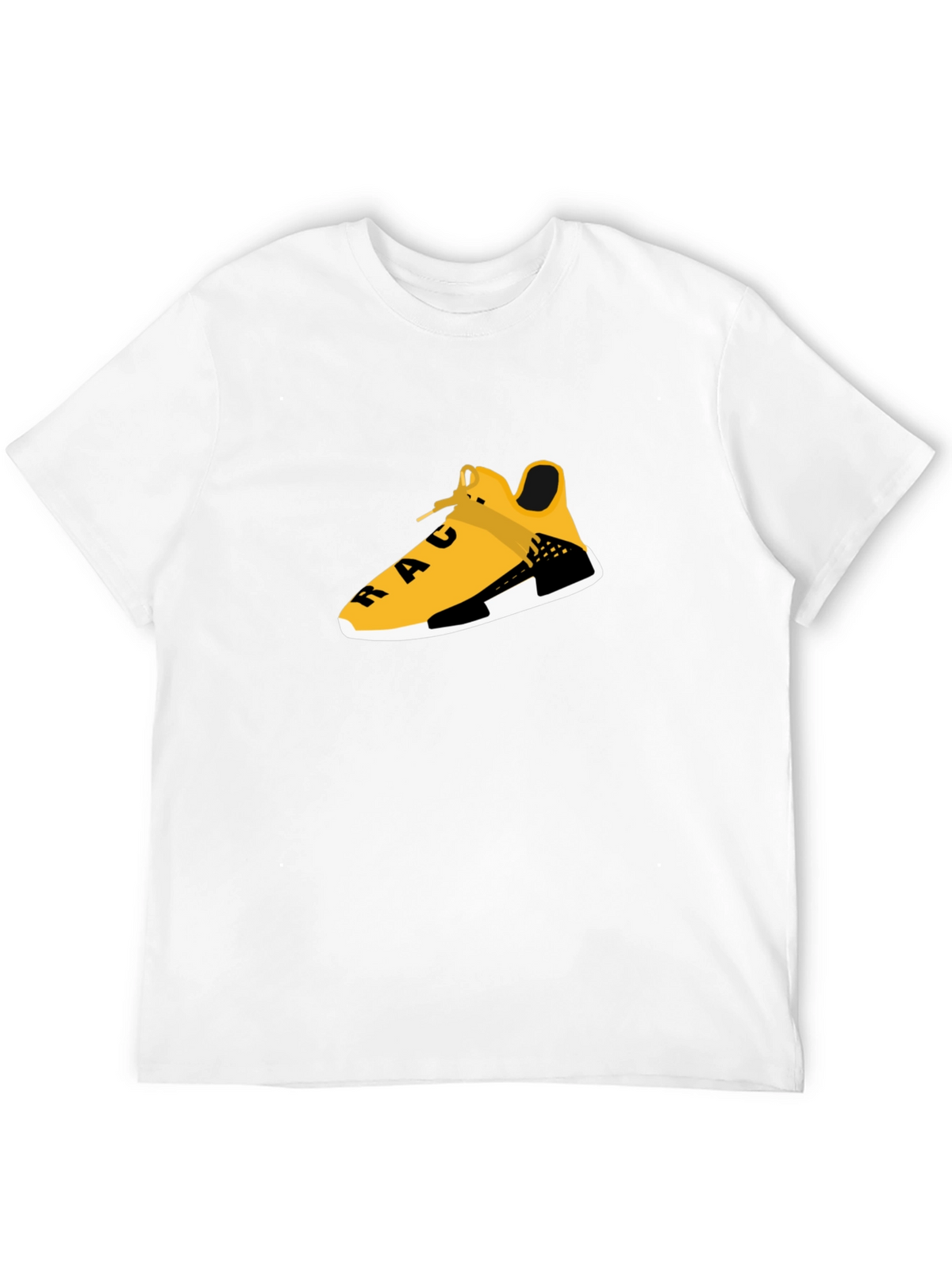 Black Tee with Graphic Shoe Design