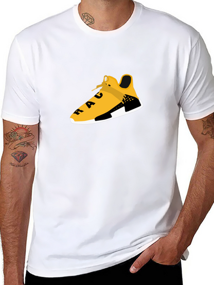 Black Tee with Graphic Shoe Design