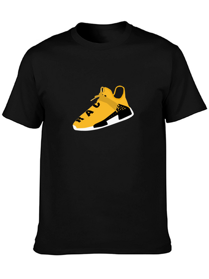 Black Tee with Graphic Shoe Design